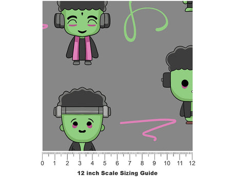 Sewn Up Halloween Vinyl Film Pattern Size 12 inch Scale~Rwraps Sewn Up Halloween Sizing Chart~2