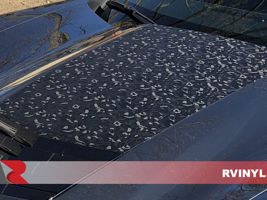 2080 Series Shadow Black Wrapped Chevy Corvette Hood