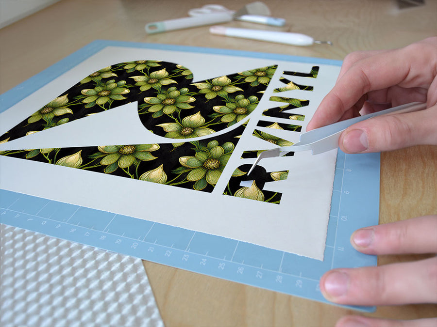 shadow lily floral Easy Weed Craft Vinyl