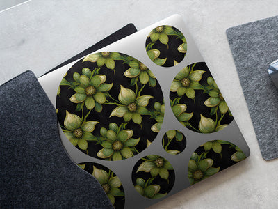 shadow lily floral DIY Laptop Stickers