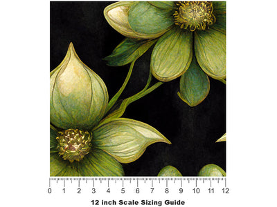 Shadow Lily Floral Vinyl Film Pattern Size 12 inch Scale~Rwraps Shadow Lily Floral Sizing Chart~2