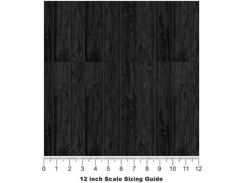 Shadow  Wood Plank Vinyl Film Pattern Size 12 inch Scale~Rwraps Shadow  Wood Plank Sizing Chart~3