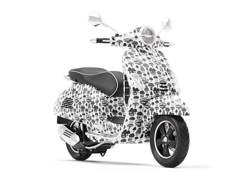 Shadowy Tubers Mushroom Vespa Scooter Wrap Film
