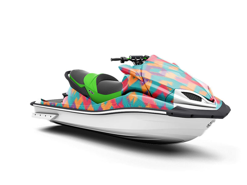 Shag Rug Argyle Jet Ski Vinyl Customized Wrap