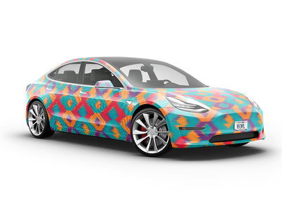 Shag Rug Argyle Vehicle Vinyl Wrap