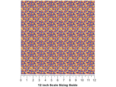 Shapely Squares Tile Vinyl Film Pattern Size 12 inch Scale~Rwraps Shapely Squares Tile Sizing Chart~3