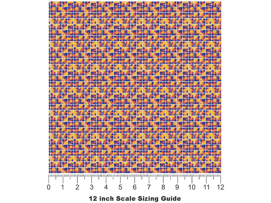 Shapely Squares Tile Vinyl Film Pattern Size 12 inch Scale~Rwraps Shapely Squares Tile Sizing Chart~3