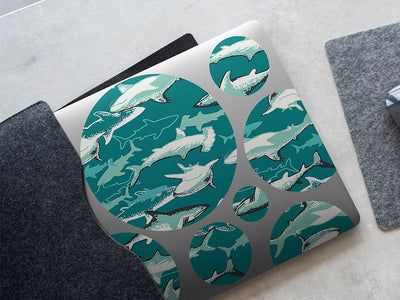 shark structure salt water DIY Laptop Stickers