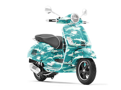 Shark Structure Marine Life Vespa Scooter Wrap Film