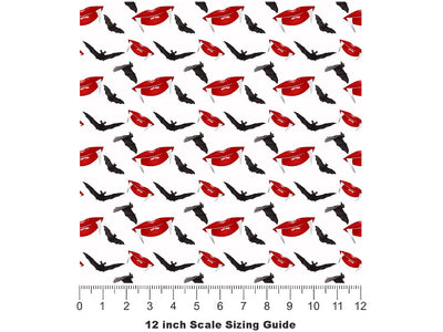 Sharp Smile Vampire Vinyl Film Pattern Size 12 inch Scale~Rwraps Sharp Smile Vampire Sizing Chart~2