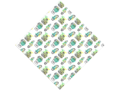 Sharp Watercolor Cacti Vinyl Wrap Pattern