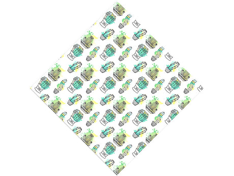 Sharp Watercolor Cacti Vinyl Wrap Pattern