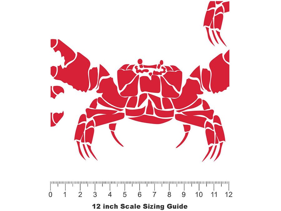 Shattered Shell Marine Life Vinyl Film Pattern Size 12 inch Scale~Rwraps Shattered Shell Marine Life Sizing Chart~2