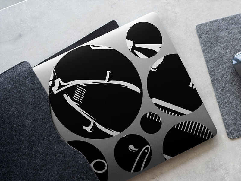 shaving time barber shop DIY Laptop Stickers