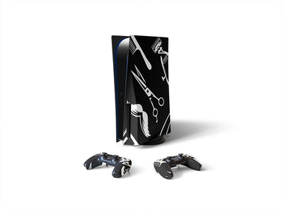 shaving time barber shop Sony PS5 DIY Skin