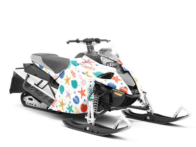 Shellfish Stars Marine Life Custom Wrapped Snowmobile