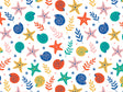 Shellfish Stars Marine Life Vinyl Wrap Pattern~Rwraps Series 914 Digitally Printed Vinyl Wrap~0