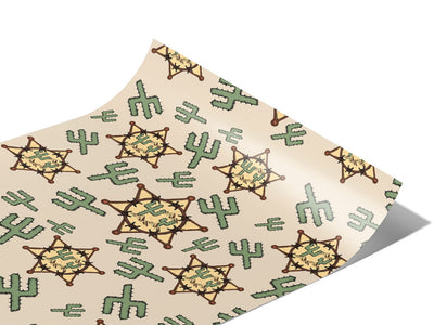 Sheriffs Badge Cowboy Vinyl Wraps~Rwraps Series 914 Digitally Printed Vinyl Wrap~0