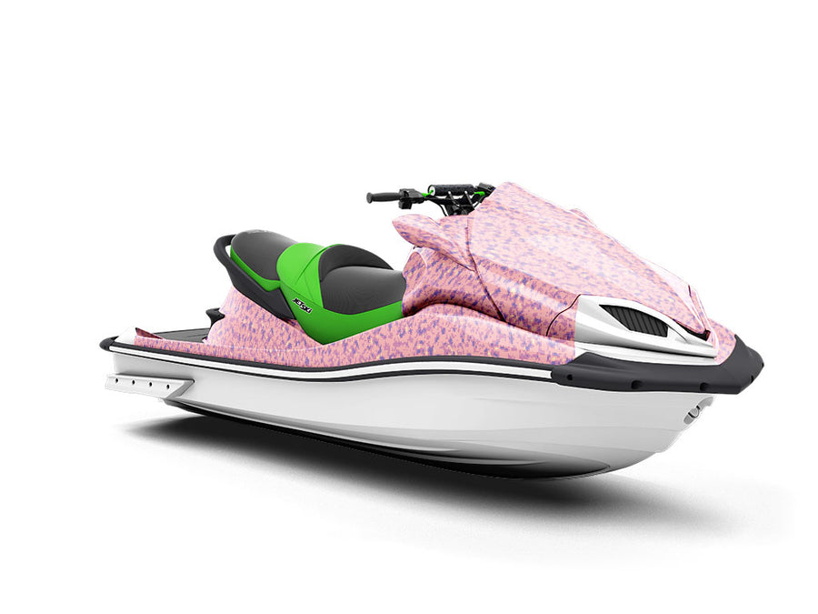 Shimmering Blush Pixel Jet Ski Vinyl Customized Wrap
