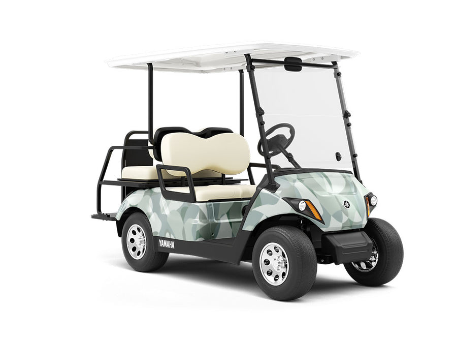 Shimmering Mindscapes Abstract Wrapped Golf Cart
