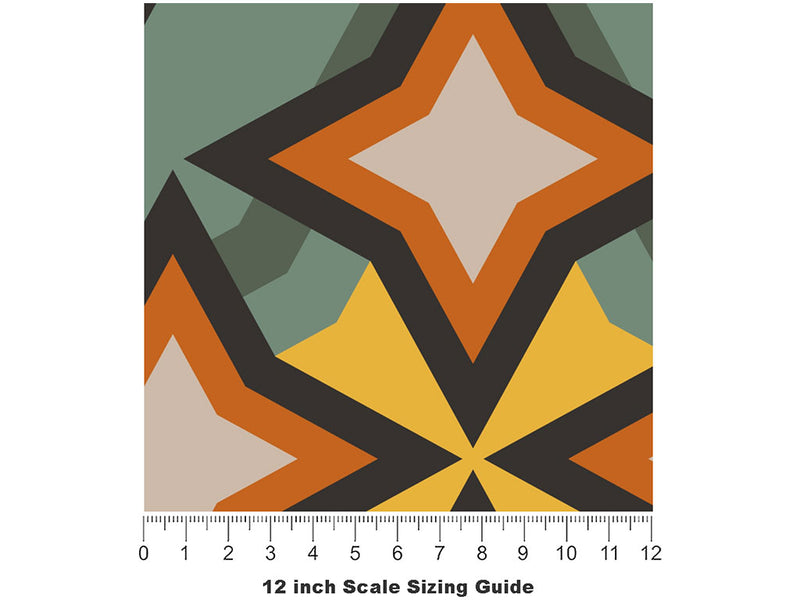 Shiny Baby Retro Vinyl Film Pattern Size 12 inch Scale~Rwraps Shiny Baby Retro Sizing Chart~2