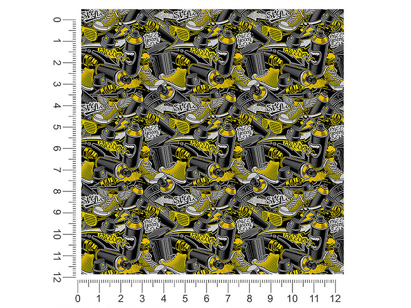 short run graffiti 1ft x 1ft Craft Sheets