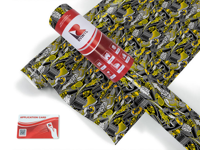 short run graffiti Craft Vinyl Roll