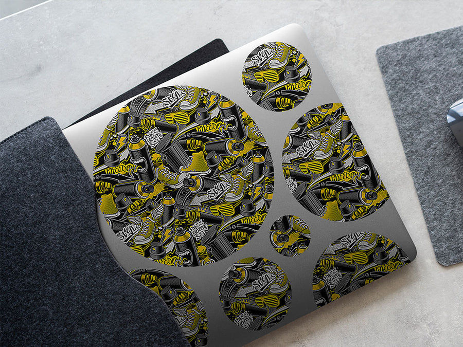 short run graffiti DIY Laptop Stickers
