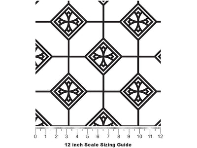 Shower Wall Tile Vinyl Film Pattern Size 12 inch Scale~Rwraps Shower Wall Tile Sizing Chart~3
