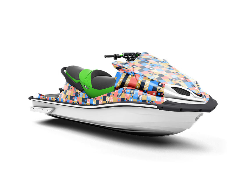 Shuffle Play Mosaic Jet Ski Vinyl Customized Wrap
