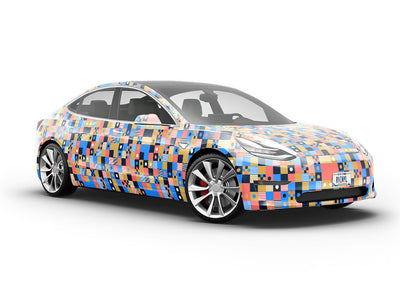 Shuffle Play Mosaic Vehicle Vinyl Wrap