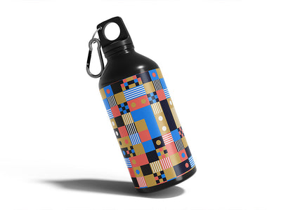 shuffle play mosaic Water Bottle DIY Stickers