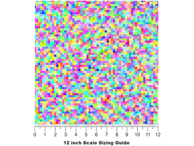Signing Off Pixel Vinyl Film Pattern Size 12 inch Scale~Rwraps Signing Off Pixel Sizing Chart~2