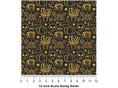 Silly Omens Spooky Fun Vinyl Film Pattern Size 12 inch Scale~Rwraps Silly Omens Spooky Fun Sizing Chart~2
