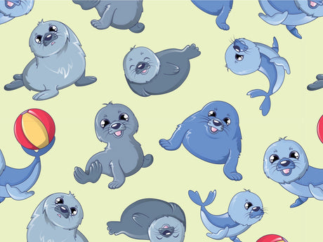 Silly Seals Marine Life Vinyl Wrap Pattern~Rwraps Series 914 Digitally Printed Vinyl Wrap~0