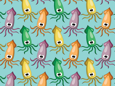 Silly Squids Marine Life Vinyl Wrap Pattern~Rwraps Series 914 Digitally Printed Vinyl Wrap~0