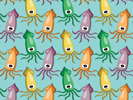 Silly Squids Marine Life Vinyl Wrap Pattern~Rwraps Series 914 Digitally Printed Vinyl Wrap~0