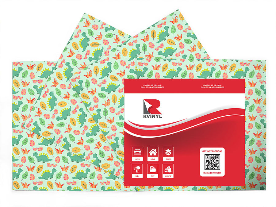 silly stegosaurus dinosaur Craft Vinyl Sheet Pack