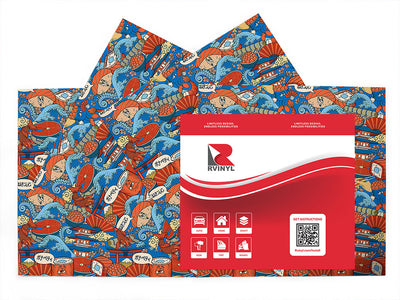 silly sushi japanese Craft Vinyl Sheet Pack