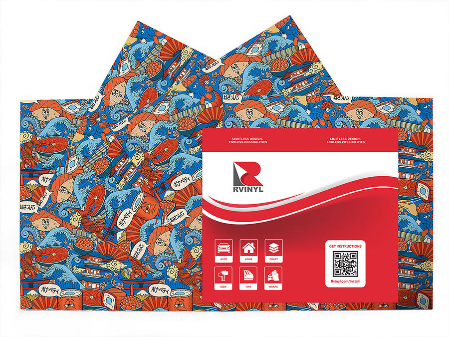 silly sushi japanese Craft Vinyl Sheet Pack
