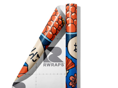 Silly Sushi Food Wrap Film Sheets~Rwraps Series 914 Silly Sushi Food Scrolled Sheet~3