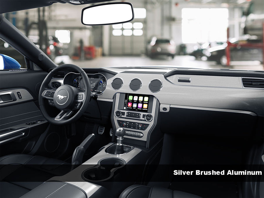 Silver Brushed Aluminum Dash Trim Kit Finish