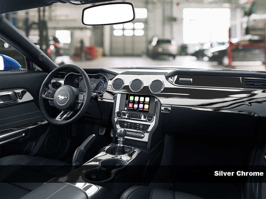 Silver Chrome Dash Trim Kit Finish