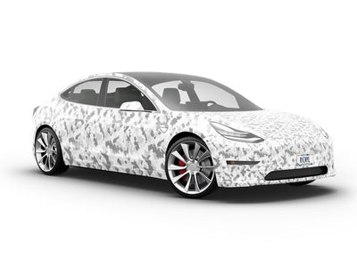 Silver Flecktarn Camouflage Vehicle Vinyl Wrap
