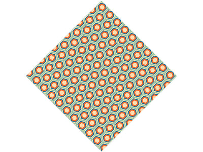 Silver Medallion Retro Vinyl Wrap Pattern