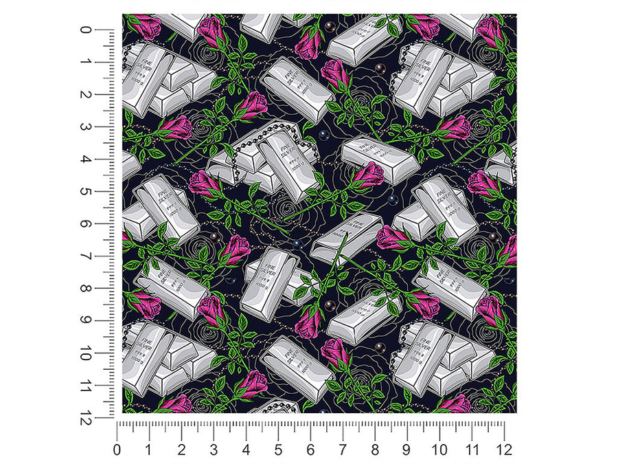silver metal bling 1ft x 1ft Craft Sheets