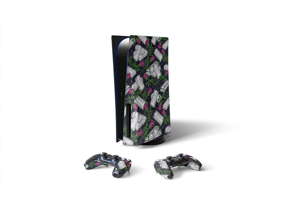 silver metal bling Sony PS5 DIY Skin
