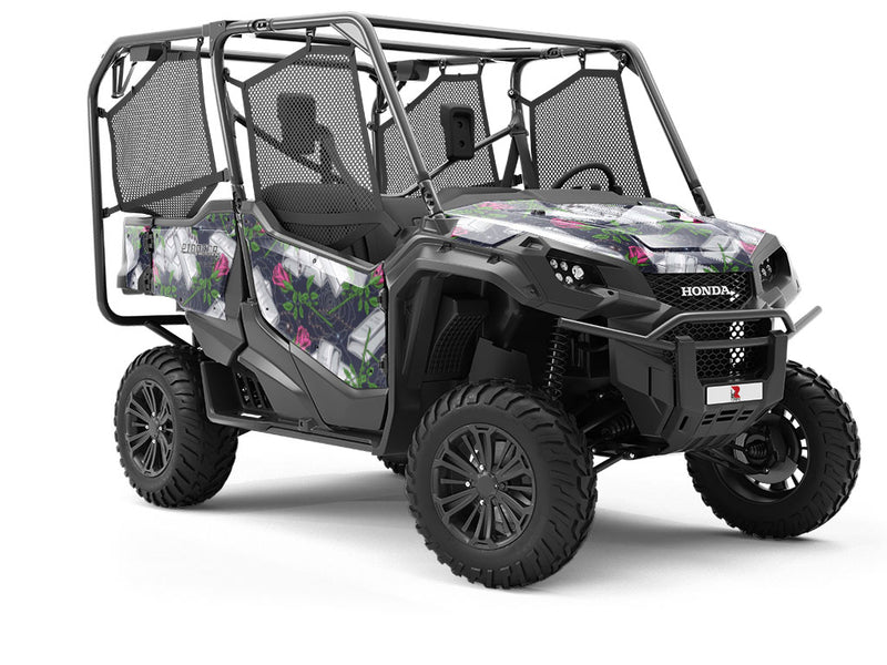 Silver Metal Bling Utility Vehicle Vinyl Wrap