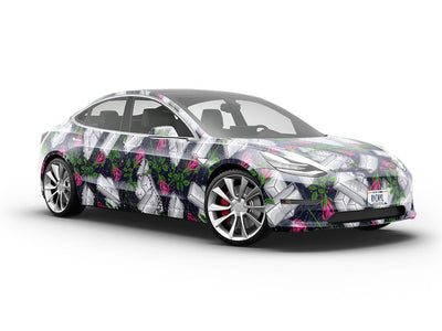 Silver Metal Bling Vehicle Vinyl Wrap