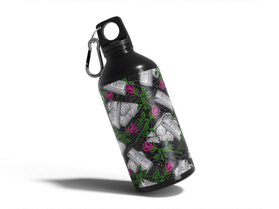 silver metal bling Water Bottle DIY Stickers